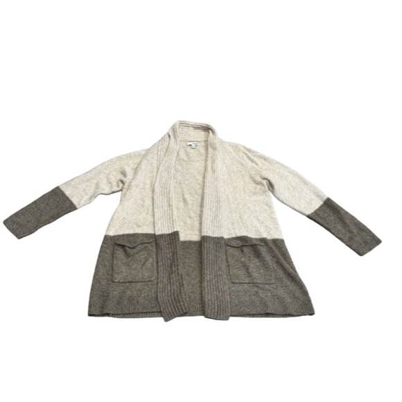 Sonoma Tan & Brown Color Block Pocketed Cardigan - Picture 4 of 4